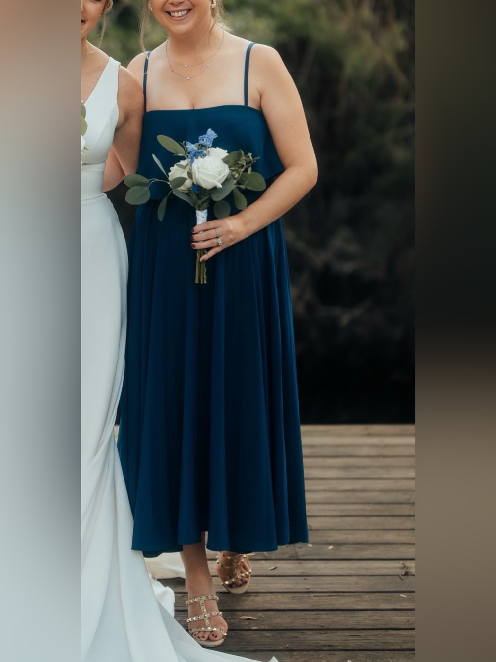 Size 8 Jill Jill Stuart teal blue dress